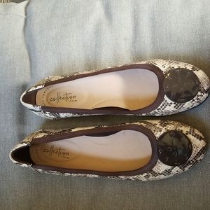 Clark's Snakeskin Flats